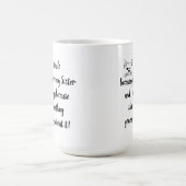 Fun Sister Sprichwort Zitat Niedlich Winking Cat Kaffeetasse (Mittel)