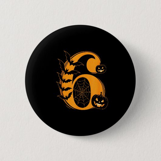 Fun Six Seven 6 7 Meme Design Couples Halloween  Button (Vorderseite)