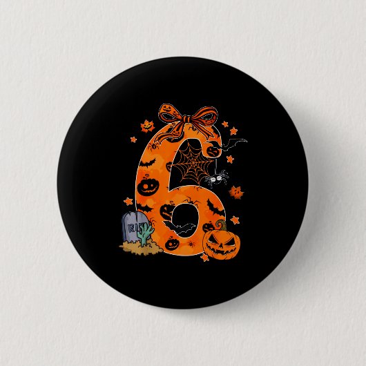 Fun Six Seven 6 7 Meme Design Couples Halloween  Button (Vorderseite)