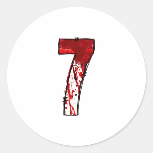 Fun Six Seven 6 7 Meme Design Couples Halloween Ho Runder Aufkleber (Vorderseite)
