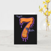 Fun Six Seven 6 7 Meme Design Couples Halloween Karte (Gelbe Blume)