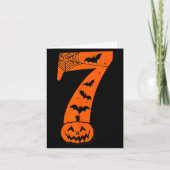 Fun Six Seven 6 7 Meme Design Couples Halloween Karte (Vorderseite)