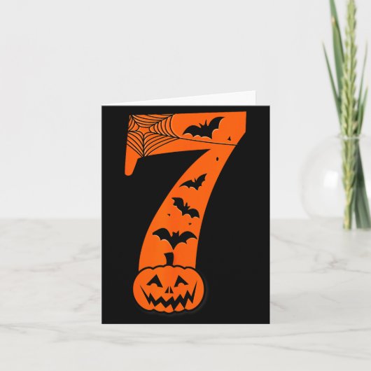 Fun Six Seven 6 7 Meme Design Couples Halloween Karte (Vorderseite)