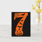 Fun Six Seven 6 7 Meme Design Couples Halloween Karte (Gelbe Blume)