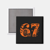 Fun Six Seven 6 7 Meme Design Couples Halloween Magnet (Vorderseite/Rückseite)