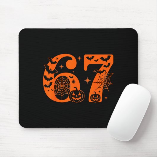 Fun Six Seven 6 7 Meme Design Couples Halloween  Mousepad (Mit Mouse)