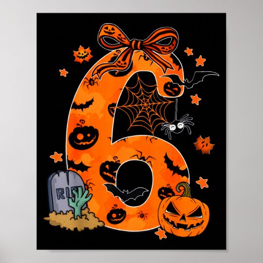 Fun Six Seven 6 7 Meme Design Couples Halloween Poster (Vorne)