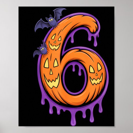Fun Six Seven 6 7 Meme Design Couples Halloween Poster (Vorne)