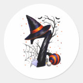 Fun Six Seven 6 7 Meme Design Couples Halloween  Runder Aufkleber (Vorderseite)