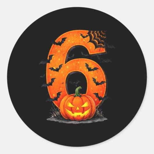 Fun Six Seven 6 7 Meme Design Couples Halloween Runder Aufkleber (Vorderseite)