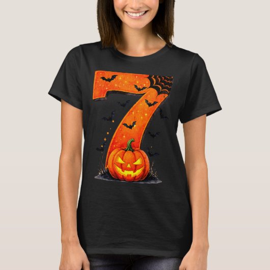 Fun Six Seven 6 7 Meme Design Couples Halloween T-Shirt (Vorderseite)