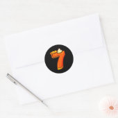 Fun Six Seven 6 7 Meme Design Couples Thanksgiving Runder Aufkleber (Umschlag)