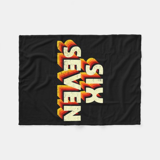 Fun Six Seven 6 7 Meme Design  Fleecedecke (Vorderseite (Horizontal))