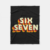 Fun Six Seven 6 7 Meme Design  Fleecedecke (Vorderseite)