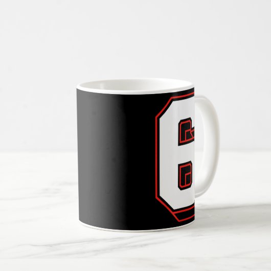 Fun Six Seven 6 7 Meme Design Kaffeetasse (VorderseiteRechts)