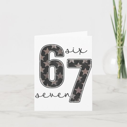 Fun Six Seven 6 7 Meme Design Karte (Vorderseite)