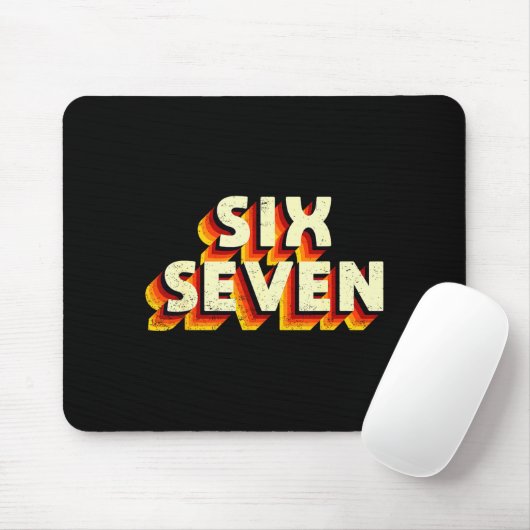 Fun Six Seven 6 7 Meme Design Mousepad (Mit Mouse)