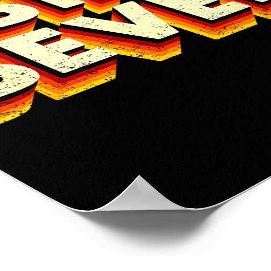 Fun Six Seven 6 7 Meme Design  Poster (Ecke)