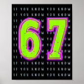 Fun Six Seven 6 7 Meme Design Poster (Vorne)
