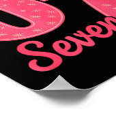 Fun Six Seven 6 7 Meme Design Poster (Ecke)