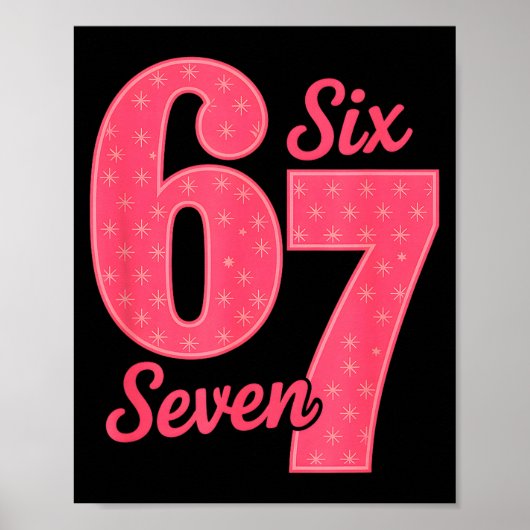 Fun Six Seven 6 7 Meme Design Poster (Vorne)