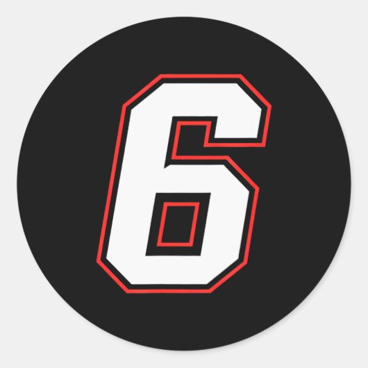 Fun Six Seven 6 7 Meme Design  Runder Aufkleber (Vorderseite)