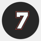 Fun Six Seven 6 7 Meme Design Runder Aufkleber (Vorderseite)