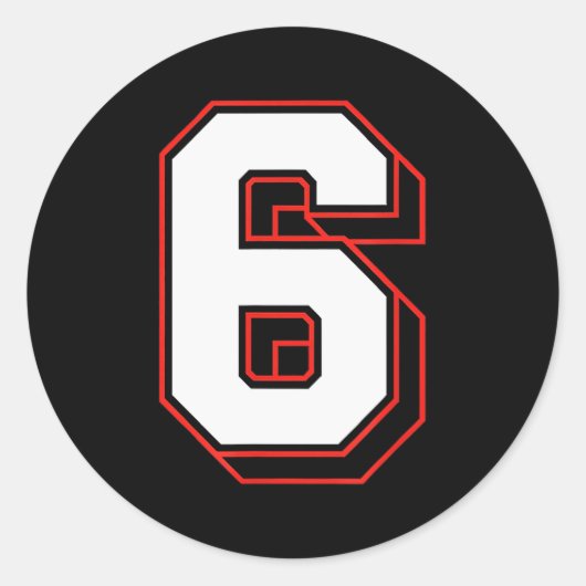 Fun Six Seven 6 7 Meme Design  Runder Aufkleber (Vorderseite)