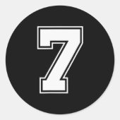Fun Six Seven 6 7 Meme Design  Runder Aufkleber (Vorderseite)