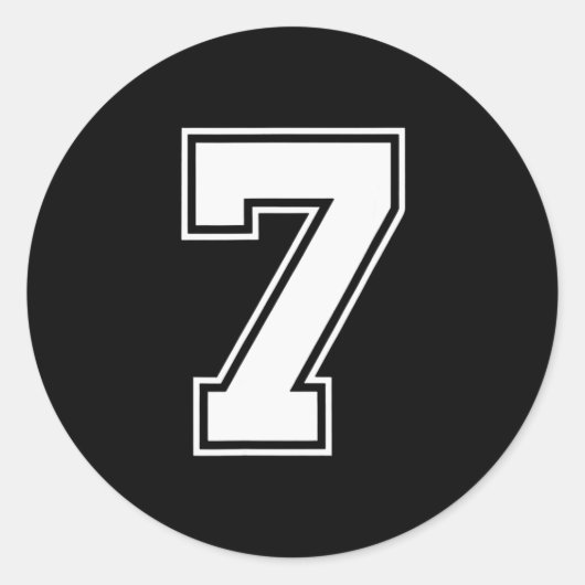 Fun Six Seven 6 7 Meme Design  Runder Aufkleber (Vorderseite)