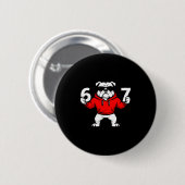 Fun Six Seven Meme Bulldogs Number 6 And 7 Button (Vorne & Hinten)