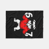Fun Six Seven Meme Bulldogs Number 6 And 7 Fleecedecke (Vorderseite (Horizontal))