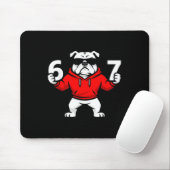 Fun Six Seven Meme Bulldogs Number 6 And 7 Mousepad (Mit Mouse)