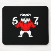 Fun Six Seven Meme Bulldogs Number 6 And 7 Mousepad (Vorne)