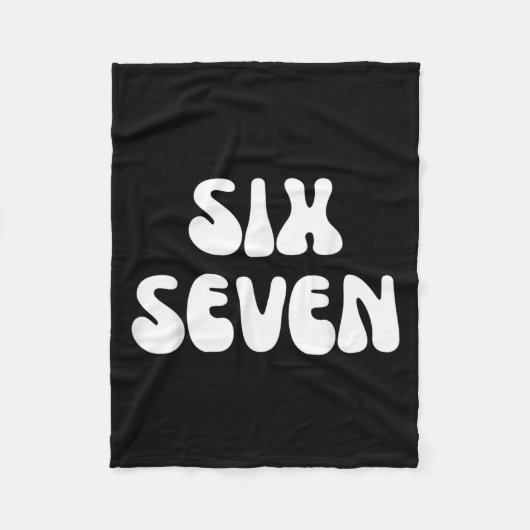 Fun Six Sieben 6 7 Meme Design Meme Sprichwort Spa Fleecedecke (Vorderseite)