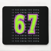 Fun Six Sieben 6 7 Meme Design Mousepad (Vorne)