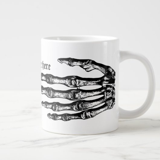 Fun skeletal Halloween Jumbo-Tasse (Rechts)