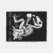 Fun Skeleton Dinosaur Kostüm Goth Men Women Hallo Fleecedecke (Vorderseite (Horizontal))