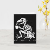 Fun Skeleton Dinosaur Kostüm Goth Men Women Hallo Karte (Gelbe Blume)
