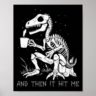 Fun Skeleton Dinosaur Kostüm Goth Men Women Hallo Poster