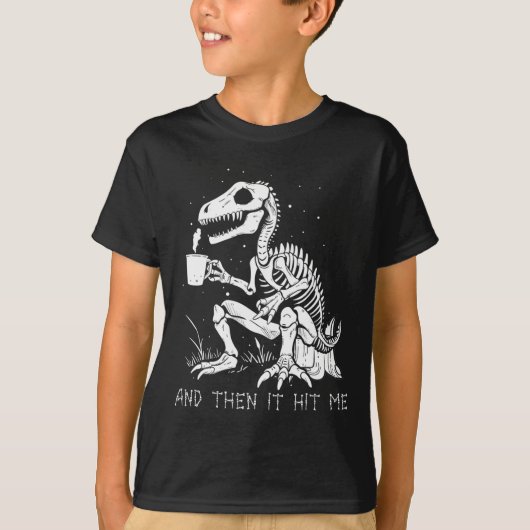 Fun Skeleton Dinosaur Kostüm Goth Men Women Hallo T-Shirt (Vorderseite)