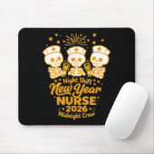 Fun Skeleton Er Icu Nurse Night Shift Crew New Yea Mousepad (Mit Mouse)