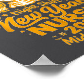 Fun Skeleton Er Icu Nurse Night Shift Crew New Yea Poster (Ecke)