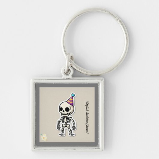 "Fun Skeleton Graphic" Schlüsselanhänger (Vorne)