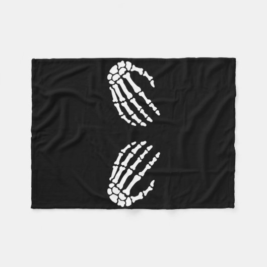 Fun Skeleton Hands Halloween Girls Skeleton Bra Fleecedecke (Vorderseite (Horizontal))