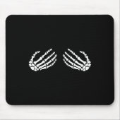 Fun Skeleton Hands Halloween GIRLS Skeleton Bra Mousepad (Vorne)