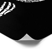 Fun Skeleton Hands Halloween Girls Skeleton Bra Poster (Ecke)
