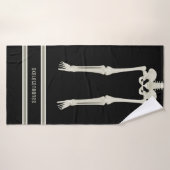 Fun Skeleton Legs Black and Cream Bath Handtuch Badehandtuch (Badehandtuch)