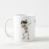 Fun Skeleton Pirate Halloween Dab Dancer Kaffeetasse (Links)