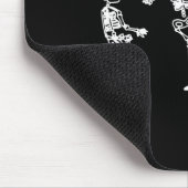Fun Skeleton Skateboard Halloween Skateboard Sk Mousepad (Ecke)